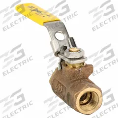 APOLLO Manual Two-Way Ball Valve: 3/8 in, Bronze, Straight, FNPT x FNPT, 600 psi Max. Pressure (CWP) (MPN 701022741). Key specifications — Brand: APOLLO; Handle: Locking Lever.