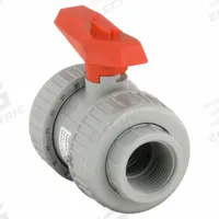 GF PIPING SYSTEMS Manual Two-Way Ball Valve: 1 in Size, CPVC, Straight, Socket x FNPT, Two-Piece (MPN 163375004). Key specifications — Brand: GF PIPING SYSTEMS; Handle: Lever.