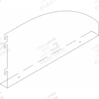 Bookend Bracket: 8 in Overall Lg, Steel, Petal White, 14 Gauge (MPN GRFTB-14GA-8L-E-2). Key specifications — Material: Steel; Brand: INSTOCK.
