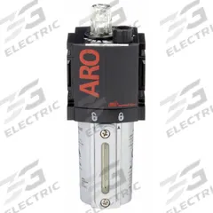 ARO Compressed Air Lubricator: Mist, 3/8 in NPT, 105 cfm, 250 psi Max Op Pressure, 175°F Max Op Temp (MPN L36231-110). Key specifications — attr111774: Aluminum; attr111402: 1500; attr111761: ARO.