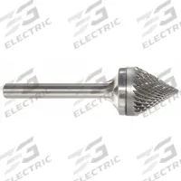 APPROVED VENDOR Carbide Bur: 60° Cone, SJ-3, Double Cut, 3/8" x 5/16" Head, 1/4" Shank (MPN 310-002163). Key specifications — Trade Number: SJ-3; Brand: APPROVED VENDOR.