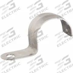 Conduit & Pipe Strap Clamp, One-Hole: 1 1/2 in Trade Size, 316 Stainless Steel, IMC/RMC (MPN S615001S00). Key specifications — Manufacturer Part Number: S615001S00; Compatible Conduit Trade Size: 1-1/2 in; Compatible Conduit Type: IMC; RMC; Compatible Nominal Conduit/Pipe Size: 1-1/2 in; Compatible Pipe Size: 1-1/2 in; Finish: Polished; Indoor/Outdoor Usage: Indoor/Outdoor.