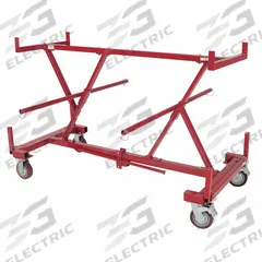 SOUTHWIRE Wire-Spool Dispensing Cart: 2,000 lb Load Capacity, Black, 4 Spindles, 2 in Spindle Dia. (MPN WW-520). Key specifications — Color: Black; Brand: SOUTHWIRE; Caster/Wheel Configuration: (2) Swivel with Brake.