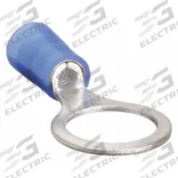 PANDUIT Ring Terminal: Blue, Nylon Insulation, #6 Stud Size, 18 AWG to 14 AWG Wire Sizes, 600 V (MPN PN14-6R-C). Key specifications — attr1308027: PANDUIT.