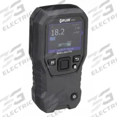 FLIR Moisture Meter: Digital, TFT LCD, Pin/Pinless, ±1.5% Moisture Content Accuracy, Wood (MPN MR60). Key specifications — attr999354: Digital; attr1009284: Flat Pinless; attr1009272: Built-In Material Library; attr999347: Wood; attr999350: TFT LCD; attr999383: ±1.5%; attr999345: FLIR.