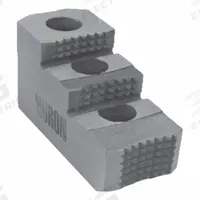 HURON Lathe Jaw: Pointed, Serrated, Steel, For 12 in Chuck, 2.75 in Ht (MPN KT212RJ2S). Key specifications — Brand: HURON; Mounting Bolt Size: M16.