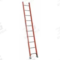 WERNER Straight Ladder: 10 ft Ladder Size, Fiberglass, 300 lb Load Capacity, 23 lb Wt, 10 Rungs (MPN D6210-1). Key specifications — Color: Orange; Brand: WERNER; Included Features: Mar-Resistant End Caps; Shoe Type: Slip-Resistant.