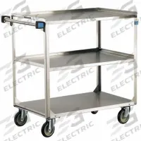 LAKESIDE Utility Cart: Open, 500 lb Max Load Capacity, 3 Shelves, 37 1/4 in Overall Ht (MPN 459). Key specifications — NSF Certified: No; Brand: LAKESIDE; Caster Type: (2) Swivel; Enclosed/Open/Partially Enclosed: Open; Material: Stainless Steel; Product Type: Utility Cart.