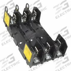 BUSSMANN Fuse Block: Open Block Design, 3 Pole, 600 V AC, Pressure Plate, Non-Indicating (MPN RM60030-3PR). Key specifications — Brand: BUSSMANN.