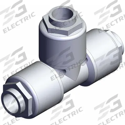 SMC FITTING: 1/2 in OD x 1/2 in OD x 1/2 in OD Size - PFA Compression Tube Fittings