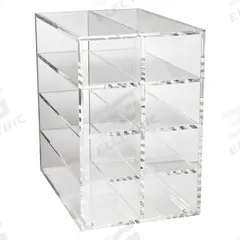 Microtube Rack: 9 3/8 in Overall Wd, 9 1/4 in Overall Ht, 6 1/4 in Overall Lg, Acrylic, Clear (MPN HS23263A). Key specifications — Material: Acrylic; Mounting Location: Benchtop; Color: Clear; Product Type: Storage Rack; Total Holding Capacity: 8 x 80 Wells; Brand: HEATHROW SCIENTIFIC.