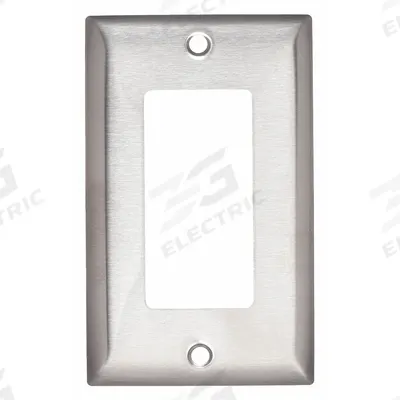HUBBELL Wall Plate: Decorator-Rocker, 1 Gang, Silver - General Purpose Wall Plates