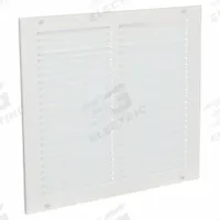 Return Air Grille: Louvered Grille, White, Powder Coated, Steel, 13 3/4 in H, 13 3/4 in W, 1/4 in D (MPN 4JRR8). Key specifications — Mounting Location: Ceiling; Brand: APPROVED VENDOR; Fire Rating: Not Fire Rated.