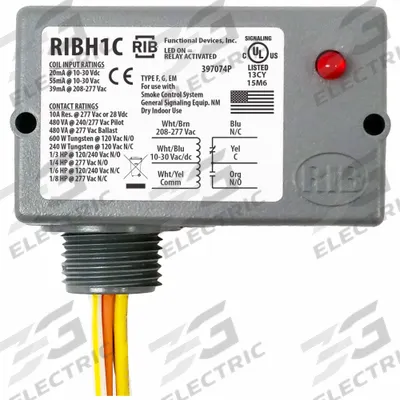 RIB Enclosed Pre-Wired Relay: 10 A Rating, SPDT - General Purpose Power Relays