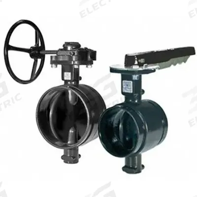 GRUVLOK Butterfly Valve: 2 1/2 in Pipe Size, 300 psi Max. Pressure (CWP), Clamp - Ductile Iron General-Service Butterfly Valves