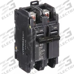 GE Miniature Circuit Breaker: THQC, 60 A, 120/240V AC, Single Phase, 10kA at 120/240V AC, Std (MPN THQC2160WL). Key specifications — Amps: 60 A; AC Voltage Rating: 120/240V AC; Phase: Single; Max. AIR Rating: 10kA at 120/240V AC; For Use With: GE Panelboards.