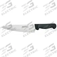 DEXTER RUSSELL Chef/Utility Knife: Curved, 13 in Overall Lg, Steel Blade, Black/White Handle, Black (MPN 31600B). Key specifications — Sub-brand: Basics; Brand: DEXTER RUSSELL; Blade Material: Steel; Blade Type: Curved; Handle Color: Black/White; Handle Material: Sanitary Polypropylene; Knife Type: Chef's Knife; NSF Certified: Yes.