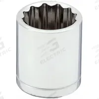 WESTWARD Socket: Metric, 3/8 in Drive Size, 17 mm Socket Size, 12-Point, Std, Chrome, Socket (MPN 53YT25). Key specifications — attr1204417: WESTWARD; attr1204392: Chrome.