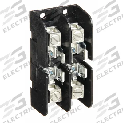MERSEN Fuse Block: Open Block Design, 2 Pole, 300 V AC, Box Lug - Fuse Blocks for UL Class T Fuses