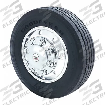 PHOENIX Hub Cover: Hub Cover, For 19.5 in Wheel Dia, ABS, Chrome, 8 Lugs, Truck (MPN Q820F) - Fleet and Vehicle Maintenance