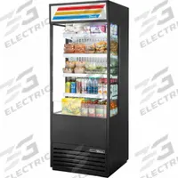 TRUE REFRIGERATION Refrigerated Merchandiser: 78 1/2 in x 30 in x 29 7/8 in, Black, 4 Shelves (MPN TOAM-30GS-HC~TSL01). Key specifications — attr1277723: TRUE REFRIGERATION; attr1277683: R-290; attr1277691: No; attr1277694: Black; attr1280716: Partial Glass Panel with Glass Sides; attr1280729: TOAM.