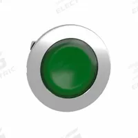 SCHNEIDER Flush Push Button: Green, 30 mm Mounting Size, Metallic, Momentary (MPN ZB4FW333). Key specifications — Brand: SCHNEIDER; Action: Momentary; Series: XB4; Push Button Material Type: Metallic.