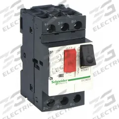 SCHNEIDER Manual Motor Starter: Non-Reversing, 3 Poles, 0.25 A, Thermal Protection, Push Button (MPN GV2ME02). Key specifications — Maximum Voltage Rating: 600V AC; Brand: SCHNEIDER; Thermal Units Required: None (Starter Includes Integrated Thermal Units); Frame Size (Width): 45mm.