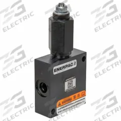 ENERPAC Hydraulic Sequence Valve: 1.6 gpm Max Flow Rate, #4 SAE O-Ring Boss, #4 SAE O-Ring Boss (MPN WVP5). Key specifications — attr1018158: Automatic; attr1018114: Set Screw; attr1018116: Steel; attr1018117: ENERPAC.