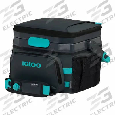 IGLOO Soft Sided Cooler: Duffle Bag Bag, Gray, 14.5 qt Capacity, 18 Cans - Duffle Bag Coolers