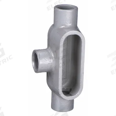 HUBBELL KILLARK Conduit Outlet Body: Iron, 1/2 in Trade Size, T Body, 6.2 cu in Body Capacity - T - Tee Type
