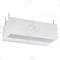 Heated 17"H 36"W 26"D Alumin Air Curtain: For 3 ft Opening Wd, 1,217 cfm, 230V AC, 3 Ph, White (MPN PH1036-1EFH-PW). Key specifications — Brand: MARS; Housing Color: White; Housing Material: Aluminum; Nameplate Voltage: 230V AC.