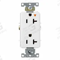 LEVITON Plugs and Receptacles: Duplex, 5-20, White, 125V AC, 20 A, 2 Pole / 3 Wire (MPN 16362-WIG)