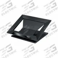 FELLOWES Laptop Stand: Black/Pearl, 4 in Max Ht, 4 in Min Ht, 13 1/4 in Overall Wd, Plastic (MPN 8038401). Key specifications — attr991949: FELLOWES; attr991954: Docking Stations up to 25 lb.