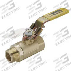 APPROVED VENDOR Manual Two-Way Ball Valve: 1/4 in, Brass, Straight, MNPT x FNPT, Full Port Ball Port (MPN XVP501P-4). Key specifications — Brand: APPROVED VENDOR; Handle: Lever.