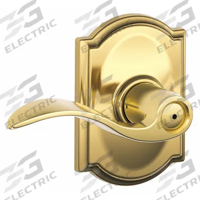 SCHLAGE RESIDENTIAL Door Lockset: Privacy Lever Locksets, Brass