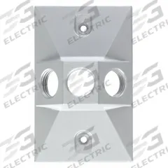 BELL Cluster Cover: Die-Cast Aluminum, Weatherproof Cluster, 1 Gangs, 4 5/8 in Overall Ht, 3R, Gray (MPN 5189-0). Key specifications — Brand: BELL; Color: Gray; Compatible with Product Type: Weatherproof Cluster; Mounting Orientation: Vertical.