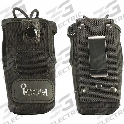 ICOM Case with Fixed Belt Clip: Fits Icom, For F1000/F2000 Series, Black, Nylon - ICOM-Compatible Carrying Accessories
