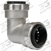 APPROVED VENDOR Push-Fit Elbow Fitting: 3/4 in OD x 3/4 in OD Size, Stainless Steel (MPN SS823R). Key specifications — Brand: APPROVED VENDOR.