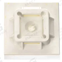 PANDUIT Cable Tie Mounting Base: 0.42 in Slot Wd, 0.09 in Slot Ht, White, 1.5 in Wd, 50 PK (MPN SGABM40-A-L). Key specifications — For Use With: Miniature, Intermediate and Standard Cable Ties; Size: 1.5 in L x 1.5 in W x 0.34 in H; Color: White; Brand: PANDUIT.