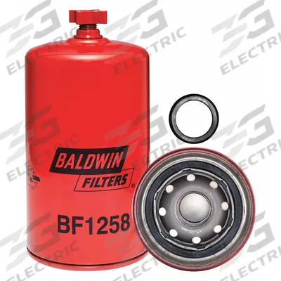 BALDWIN FILTERS Fuel Filter: Spin-On, 3 11/16 in Outside Dia, 1"-14 Thread Size, Cellulose - Spin-On Fuel Filters