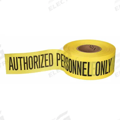 APPROVED VENDOR Barricade Tape: 500 ft Lg, 3 in Wd - Restricted Access Messaging Barrier Tape