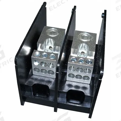 MERSEN Power Distribution Block: Open, Lug, Lug - Open Blocks with Lugs