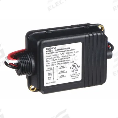 HUBBELL WIRING DEVICE-KELLEMS Control Unit: CU300, Fluorescent/Incandescent, Hard Wired - Power & Relay Control Units