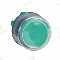 SCHNEIDER Flush Push Button: Green, 22 mm Mounting Size, Non-Metallic, Momentary (MPN ZB5APA3). Key specifications — Brand: SCHNEIDER; Action: Momentary; Series: XB5; Push Button Material Type: Non-Metallic.