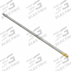 WESTWARD Tungsten Electrode: 1.5% Lanthanated, 1/8 in x 7 in, Gold, EWLa-1.5, 10 PK (MPN 31GH53). Key specifications — attr31228: WESTWARD; attr31232: 7 in; attr31229: EWLa-1.5; attr31235: AC/DC; attr31238: Gold.