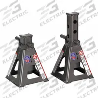GRAY Jack Stand: Pin Adjustment, 25 ton Load Capacity, 20 in Max Extended Ht, 12 in Min Ht, 1 PR (MPN 25TF Stands). Key specifications — Base Shape: Square; Base Material: Steel; Saddle Shape: V-Notch; Brand: GRAY.