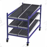 UNEX FLOW CELL Gravity Flow Rack: 36 in x 72 in x 54 in, Tilt, 3 Shelves, Rubber (MPN FCM99SW36723). Key specifications — Brand: UNEX FLOW CELL; Decking Material: Rubber.