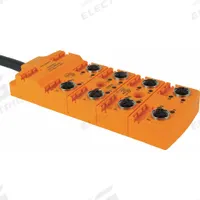 IFM Sensor Wiring Block: 8 Ports, 5 Pole M12 Female, 10 m Cable Lg, Black PUR, 11 Cores (MPN EBC033). Key specifications — IP Rating: IP 67; Features: Molded PA Body.