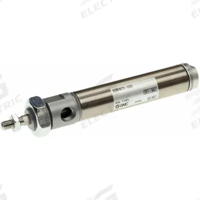 SMC Round Body Cylinder: 1 1/16 in Bore, 3 in Stroke, Stainless Steel, Nose Mounting - Nose Mount Cylinders