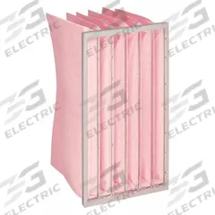 GRAINGER Pocket Air Filter: 24 in x 12 in x 15 in, MERV 13, Pink, Synthetic, 6 Pockets (MPN 5M419). Key specifications — Display Sell UOM: EA; Brand: GRAINGER; Media Material: Synthetic; Performance Rating: MERV 13.